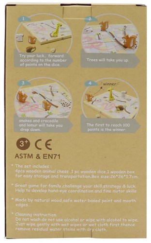 Lobbes jeu en bois Serpents et Échelles pour enfants jouet classique-3