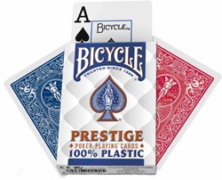 Bicycle cartes à jouer - Prestige cartes de poker 100% plastique rouge