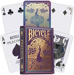Bicycle cartes à jouer premium poker violet Peacock finition cold-foil