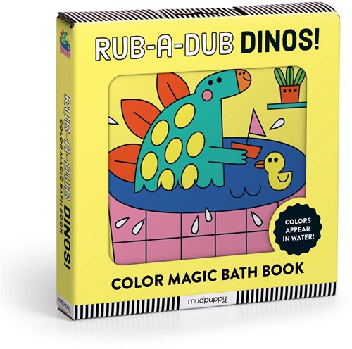 Mudpuppy livre de bain dinosaure livre bébé changeant de couleur - jouet de bain-2