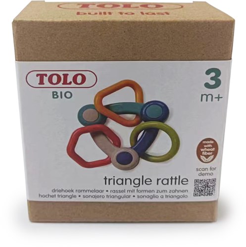 Tolo Bio hochet bébé triangle - jouet durable en bioplastique-3