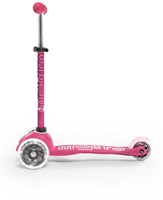 Micro trottinette enfant Mini Micro Deluxe LED rose avec guidon réglable-2