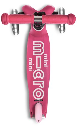 Micro trottinette enfant Mini Micro Deluxe LED rose avec guidon réglable-3