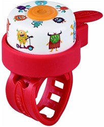 Micro sonnette vélo Monsters rouge - accessoire trottinette enfant