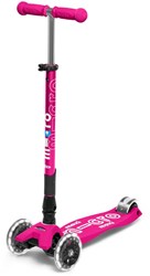 Micro trottinette Maxi Deluxe pliable LED rose néon enfant