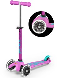 Micro trottinette enfant Mini Micro Deluxe LED lavande - guidon réglable