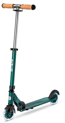 Micro trottinette ECO LED verte - trottinette enfant durable avec roues LED