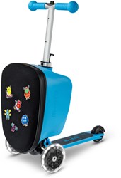 Micro trottinette valise LED Patch & Play bleu - trottinette et bagage