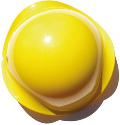 Moluk Bilibo Midi jouet jaune - 29x29x16cm - jeu sensoriel