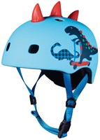 Micro casque 3D Scootersaurus casque vélo enfant bleu M avec lumière LED