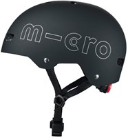 Micro casque vélo ABS Deluxe noir L - avec lumière LED et fermeture magnétique