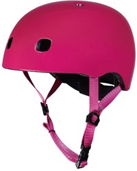 Micro casque enfant vélo et trottinette Deluxe Raspberry avec lumière LED