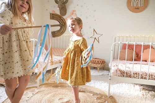  Poppie Toys Baguette en rotin, cœur, étoile et arc-en-ciel