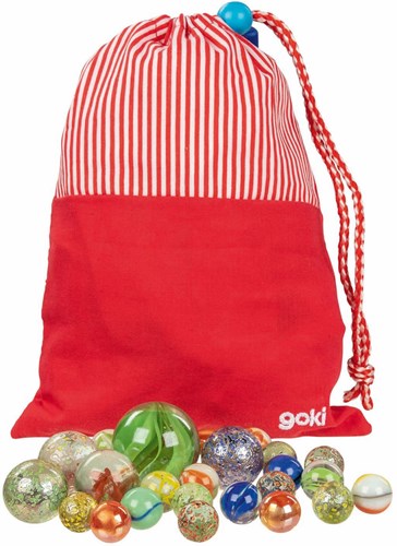 Goki billes - billes de jeu colorées en sac 50 pièces-2