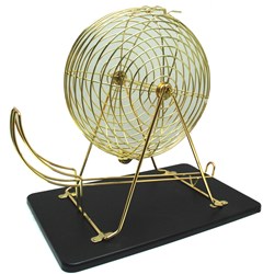 HOT Sports + Toys Cage de loto en métal avec 90 boules 43cm