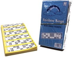 Cartes de bingo set de jeu 100 feuilles 600 tickets carton multicolore