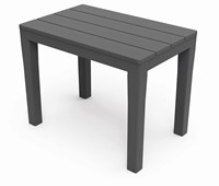 ProGarden table d'appoint anthracite mobilier de jardin plastique 60x39x45 cm