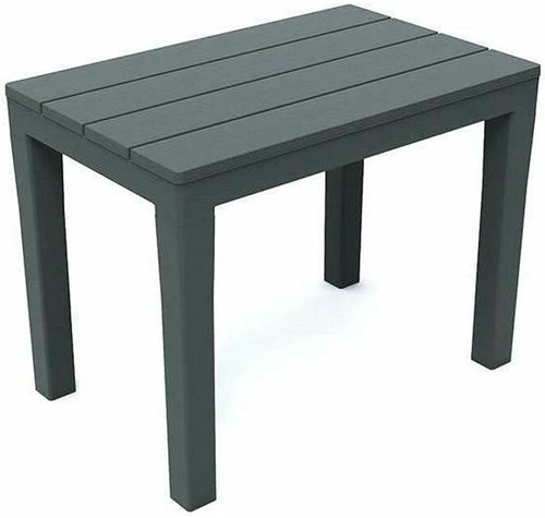 ProGarden table d'appoint anthracite mobilier de jardin plastique 60x39x45 cm-3