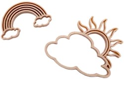 Grennn emporte-pièce soleil et arc-en-ciel - jouet emporte-pièces