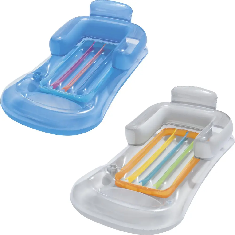 Bestway matelas gonflable lounge plage piscine 2 couleurs avec porte-gobelet