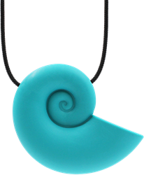 ARK Therapeutic collier à mâcher coquillage pour enfants - jouet sensoriel Schelpvormige kauwketting die dikker wordt naar buiten toe, voor uiteenlopende kauwbehoeften.