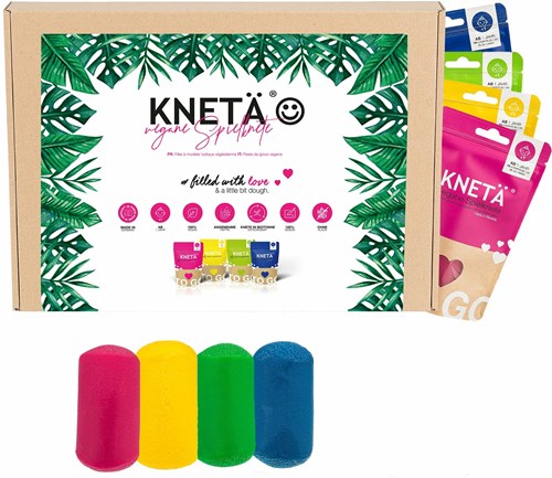 Kneta Pâte à modeler set - Argile créative 4 couleurs vegan 100g
