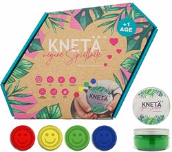 Kneta pâte à modeler set - 4 couleurs pâte vegan 125g enfants
