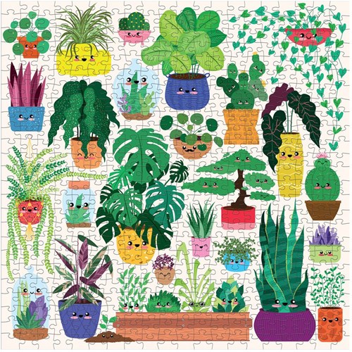 Mudpuppy puzzle 500 pièces - Happy Plants - puzzle nature coloré-3