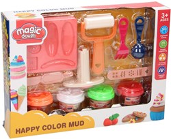 Coffret pâte à modeler sandwich avec 4 couleurs et accessoires
