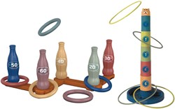 Jeu d'anneaux tour à empiler jouet plastique 2en1 multi couleurs