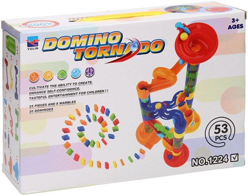 Domino Tornado circuit à billes jouet set 53 pièces plastique