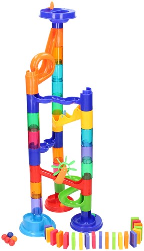Domino Tornado circuit à billes jouet set 53 pièces plastique-2