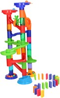 Domino Tornado circuit à billes jouet set 60 pièces coloré-2