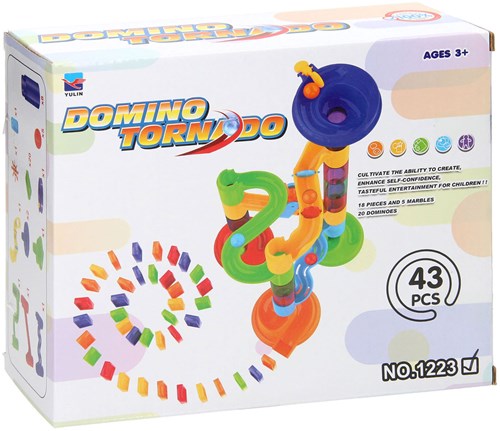 Domino Tornado circuit de billes jouet set 43 pièces plastique