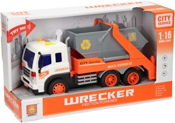 Camion jouet benne amovible lumière et son véhicule chantier enfants