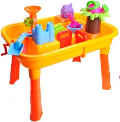Table de jeu sable et eau avec accessoires - plastique multicolore