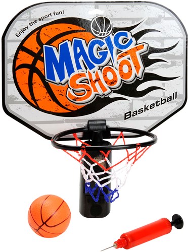 Mini set de basket jouet panneau de basket avec ballon et pompe-2