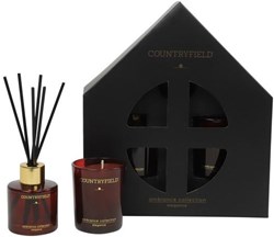 Countryfield bougie parfumée cadeau décoration coffret cadeau verre brun