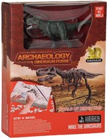Jouet d'excavation squelette de dino rouge - jouet dinosaure éducatif