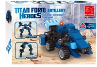 Lobbes coffret de construction robot transformable Titan bleu 71 pièces jouet