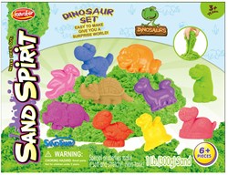 Lobbes sable à modeler set dinosaure avec moules pour enfants