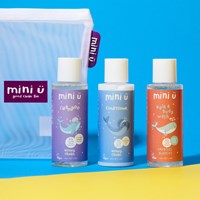 Mini U kit de voyage shampooing après-shampoing gel douche enfants-2