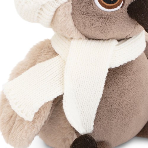 Orange Toys chouette en peluche avec bonnet blanc et écharpe - jouet doux-3