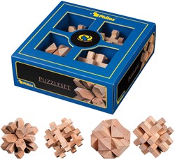 Philos coffret de puzzles en bois - 4 jeux de réflexion pour enfants et adultes