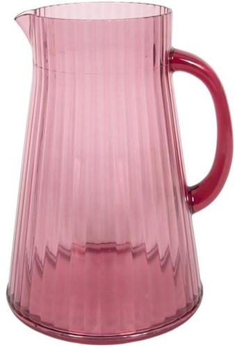 Carafe en plastique rose 2,5L - pichet de table pour boissons et jus