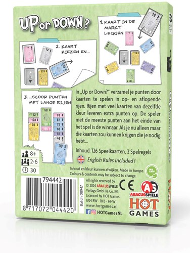 HOT Games jeu de cartes Up or Down - jeu familial stratégique-2