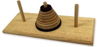 HOT Games Toren van Hanoi Rubberwood 9 ringen HOT * levertijd onbekend *