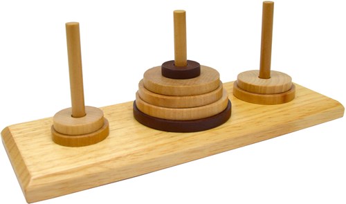 HOT Games Toren van Hanoi Rubberwood 9 ringen HOT * levertijd onbekend *-3