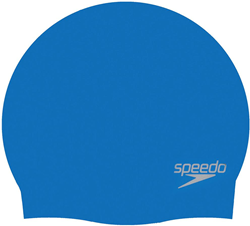 Speedo bonnet de bain en silicone junior - bleu - accessoire natation enfant