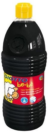 Giotto be-bè Peinture tempera à l'eau Noir - 1L